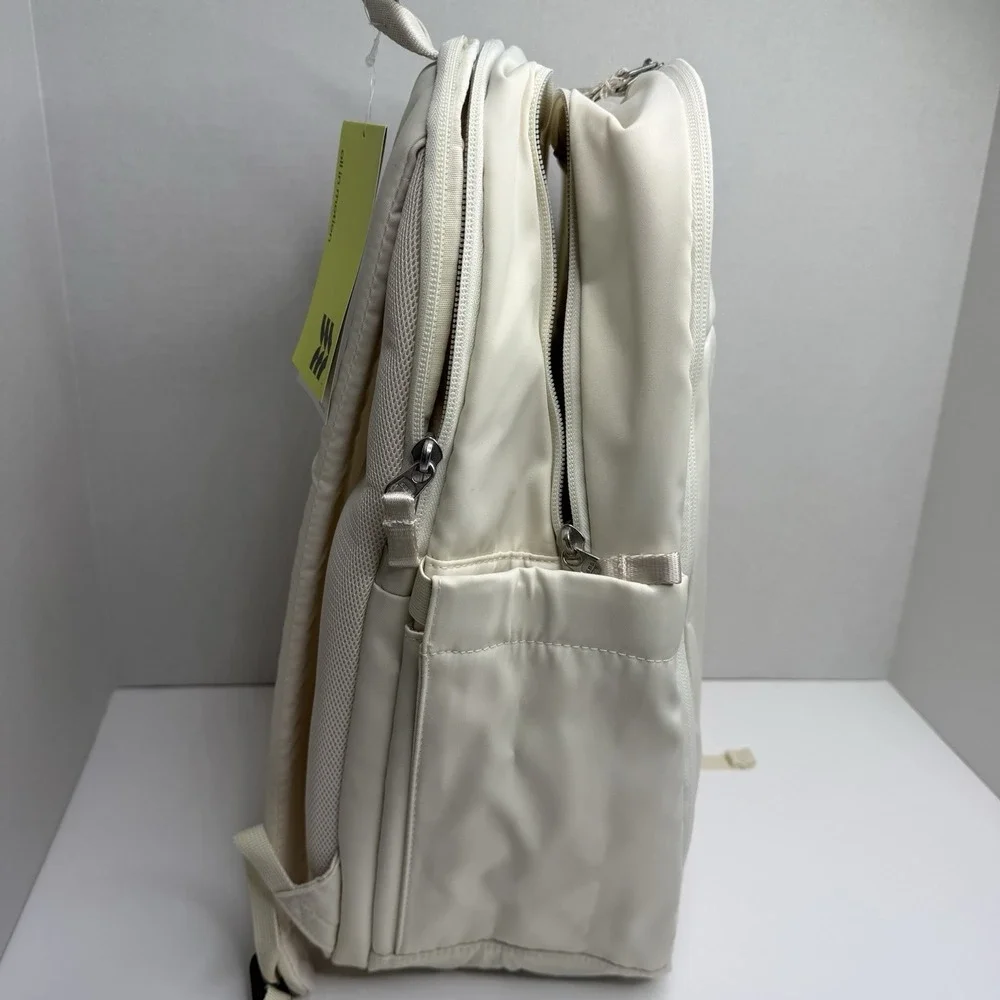 All in Motion Cream Backpack 15” Laptop Sleeve Water Repellent NWT